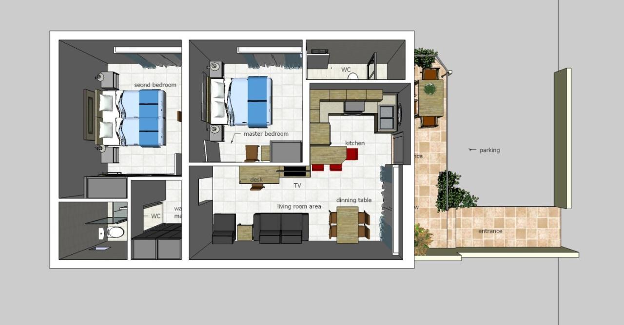 Dennis Stylish Apartment Като Дарацо Екстериор снимка